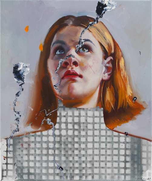 Rayk Goetze: Persona 1, 2020, Öl und Acryl auf Leinwand, 60 x 50 cm

